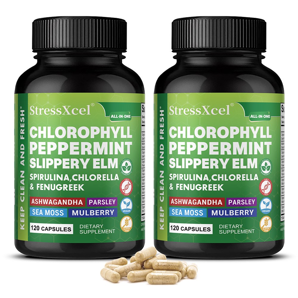 StressXcel Chlorophyll Peppermint Complex – Herbal Digestive Wellness Support