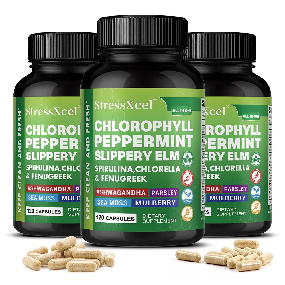 StressXcel Chlorophyll Peppermint Complex – Herbal Digestive Wellness Support