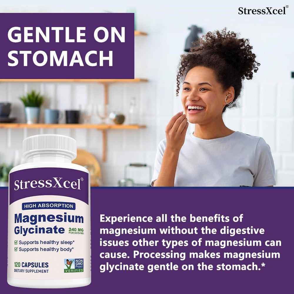 StressXcel Magnesium Glycinate for Sleep Support