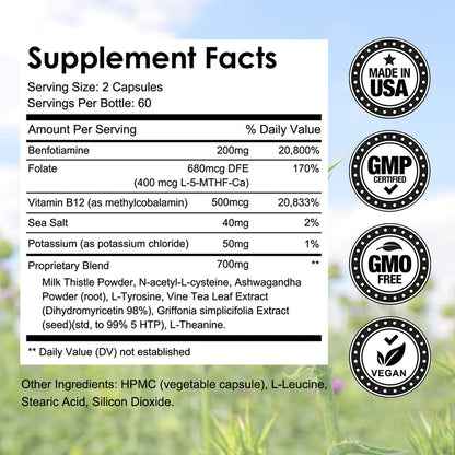 StressXcel® Daily Restore Extra Strength – Milk Thistle & Ashwagandha Supplement for Liver Health, Mood & Recovery (120 Capsules)