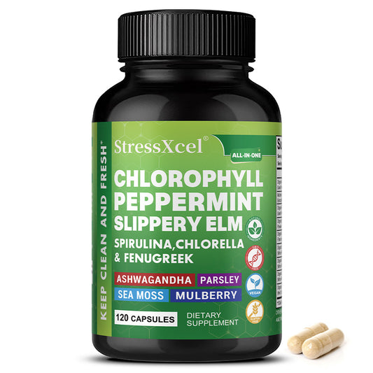 StressXcel Chlorophyll Peppermint Complex – Herbal Digestive Wellness Support