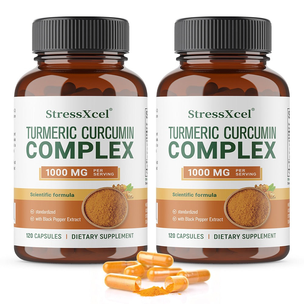 StressXcel Turmeric Curcumin Complex – 1000 mg, Black Pepper Extract
