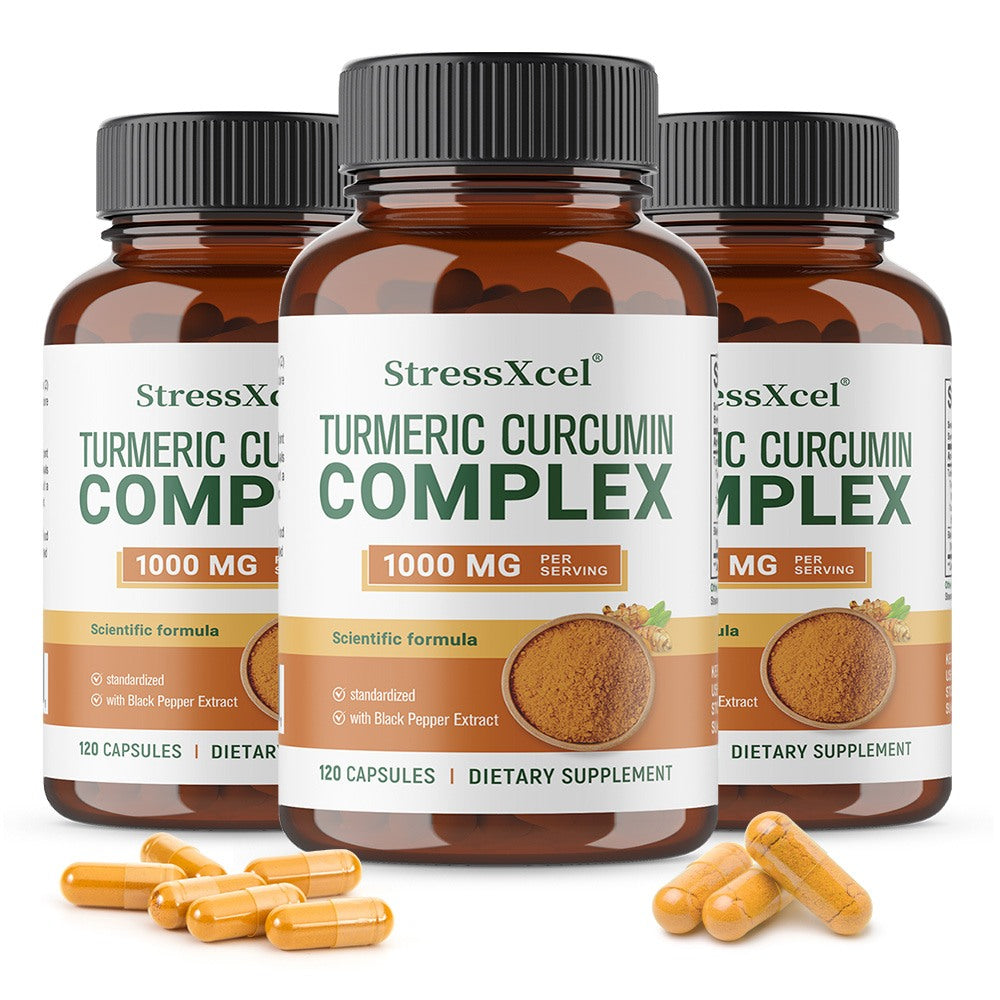 StressXcel Turmeric Curcumin Complex – 1000 mg, Black Pepper Extract