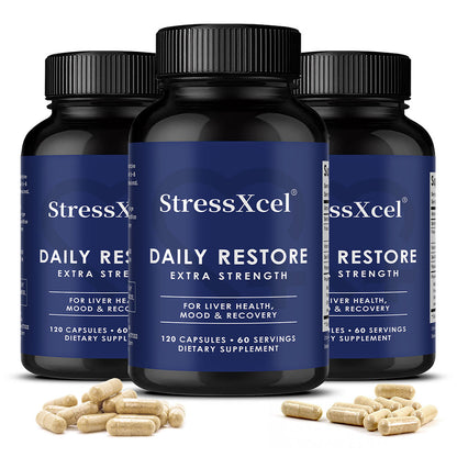 StressXcel Daily Restore Extra Strength – Liver Health, Mood & Recovery Support