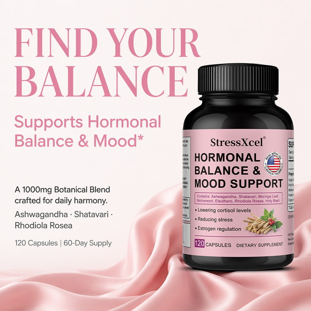 StressXcel Hormonal Balance & Mood Support – Herbal Wellness Supplement