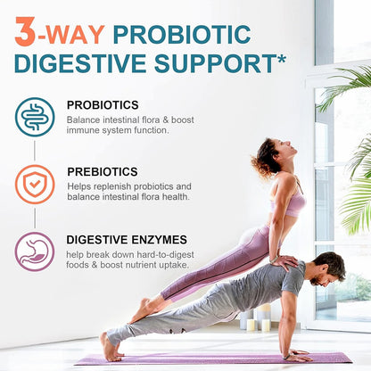 StressXcel Probiotic 3 Prebiotics | Gut & Immune Support, 18 Strains Probiotic Capsules