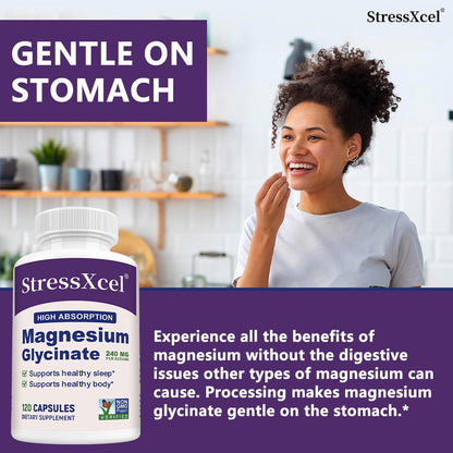 StressXcel Magnesium Glycinate for Sleep Support