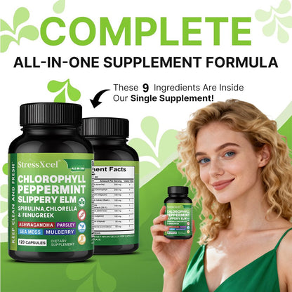 StressXcel Chlorophyll Peppermint Complex – Herbal Digestive Wellness Support