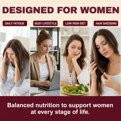 Ferritin Iron Supplement Capsules | Iron, Vitamin B12, Folate & Vitamin C Complex for Energy Support