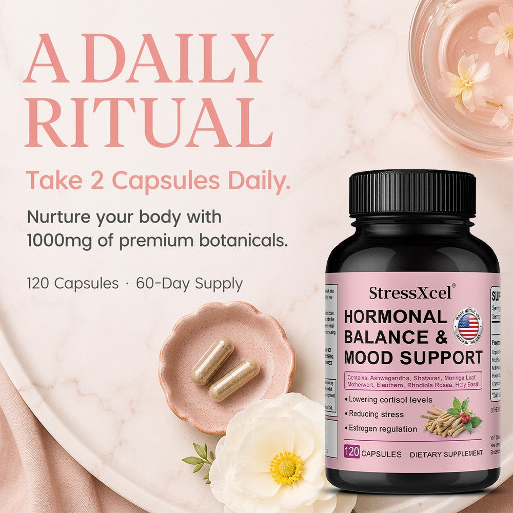 StressXcel Hormonal Balance & Mood Support – Herbal Wellness Supplement